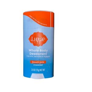 Lume SMOOTH SOLID Stick 2.6oz  UNSCENTED Whole Body Deodorant 72HR Odor Control